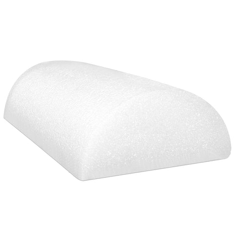 CanDo Foam Roller - White PE foam - 4" x 12" - Half-Round