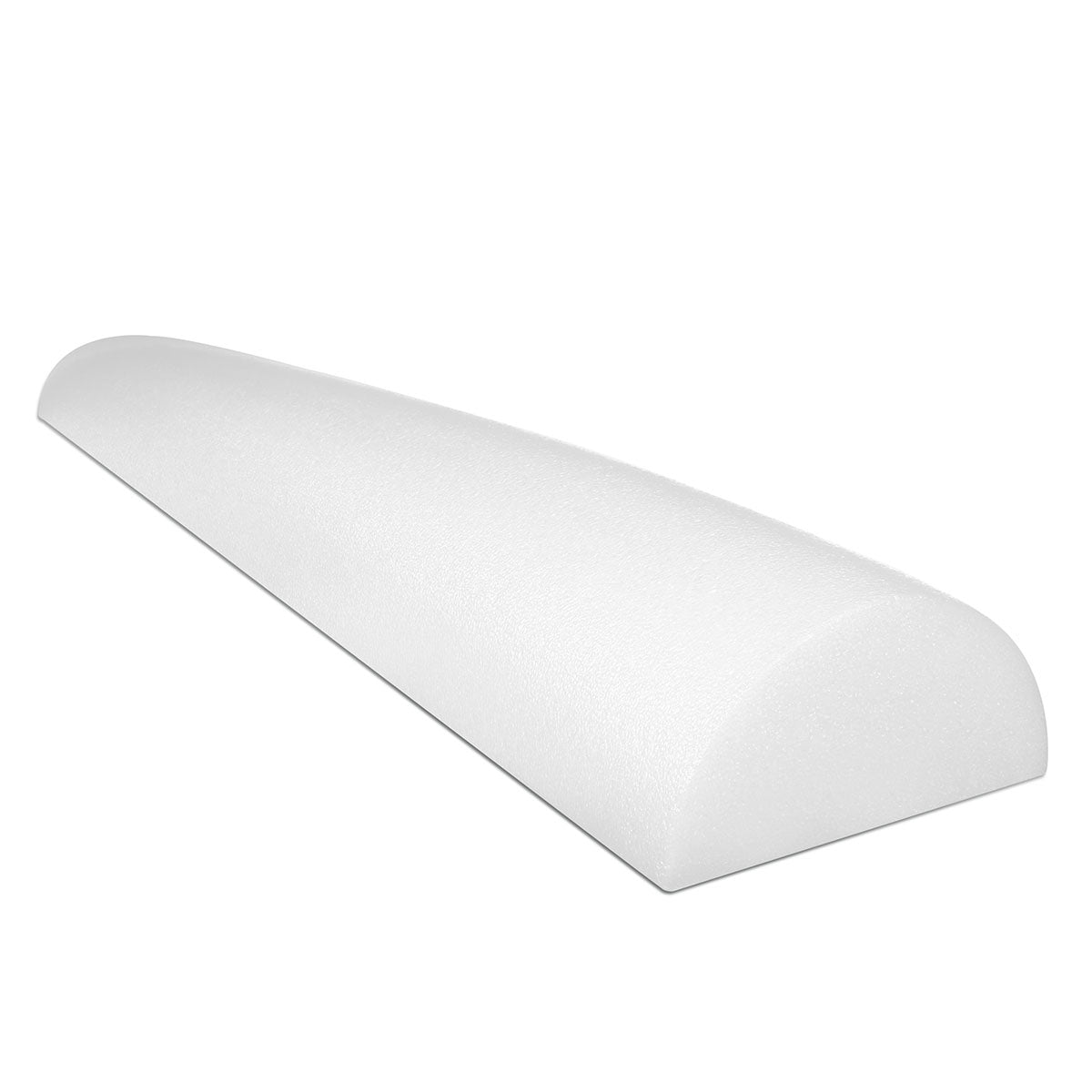 CanDo Foam Roller - White PE foam - 6" x 48" - Half-Round