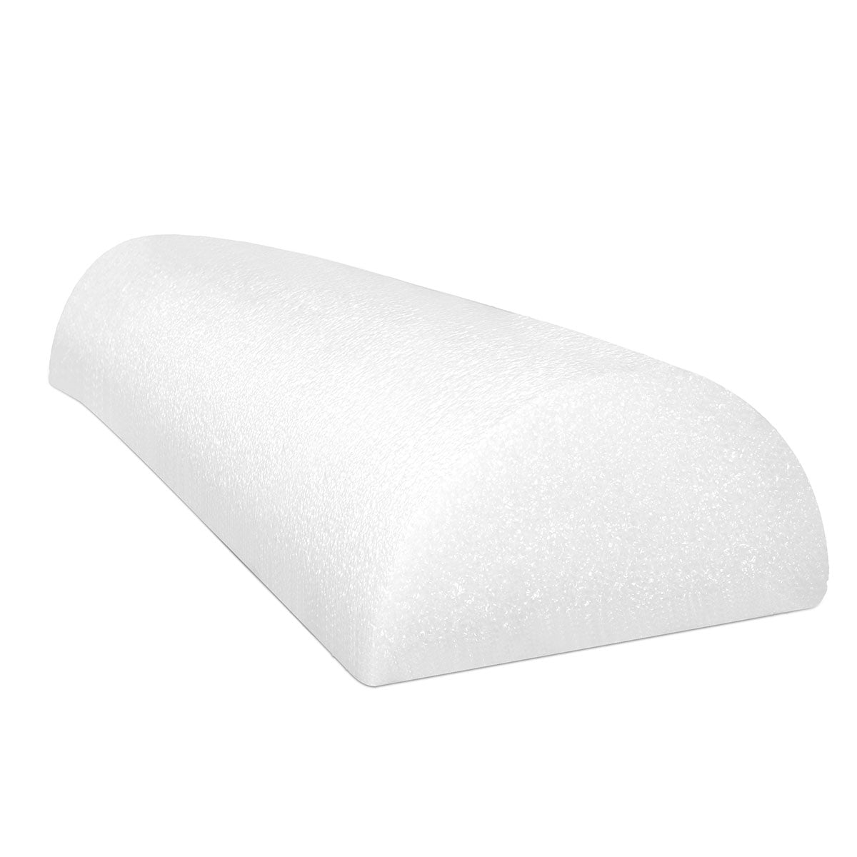 CanDo Foam Roller - White PE foam - 6" x 24" - Half-Round