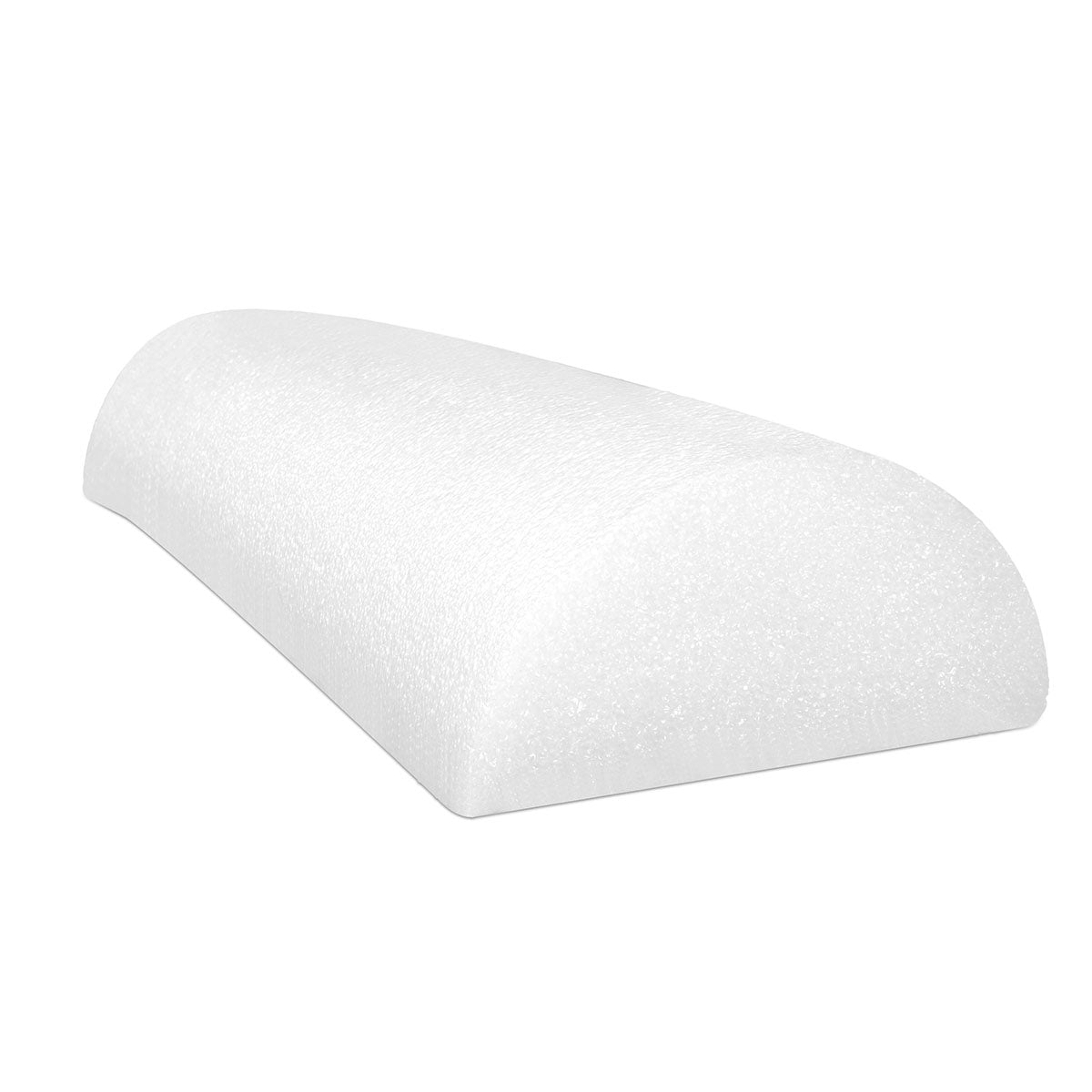 CanDo Foam Roller - White PE foam - 6" x 18" - Half-Round