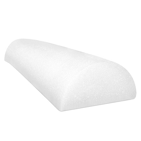 CanDo Foam Roller - Jumbo - White PE foam - 8" x 36" - Half-Round