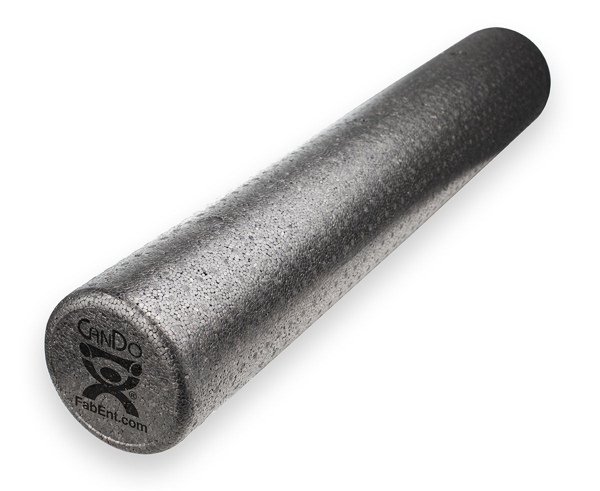 CanDo Foam Roller - Black Composite - Extra Firm - 6" x 36" - Round