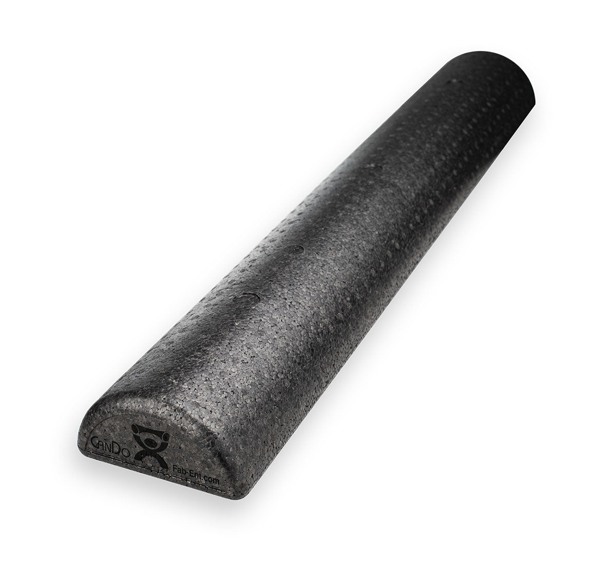 CanDo Foam Roller - Black Composite - Extra Firm - 6" x 36" - Half-Round