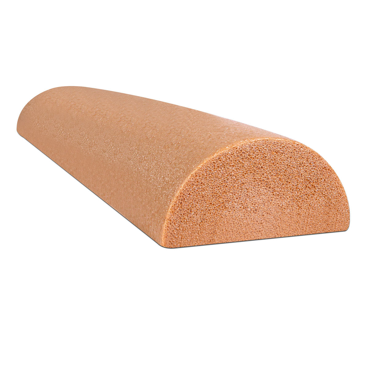 CanDo Foam Roller - Antimicrobial - Beige PE foam - 6" x 36" - Half-Round