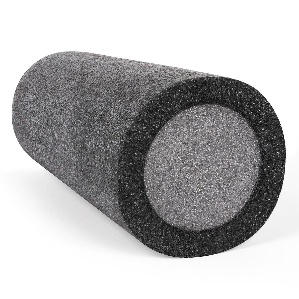 CanDo 2-Layer Round Foam Roller - 6" x 15" - Black - Extra-Firm