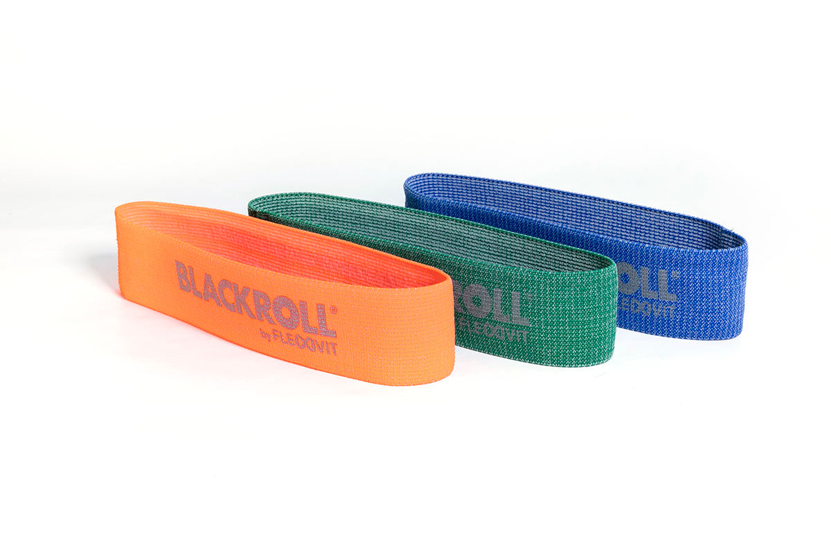 BLACKROLL Loop Band Set, 12",  1 each Light, Medium, and Strong Intensity