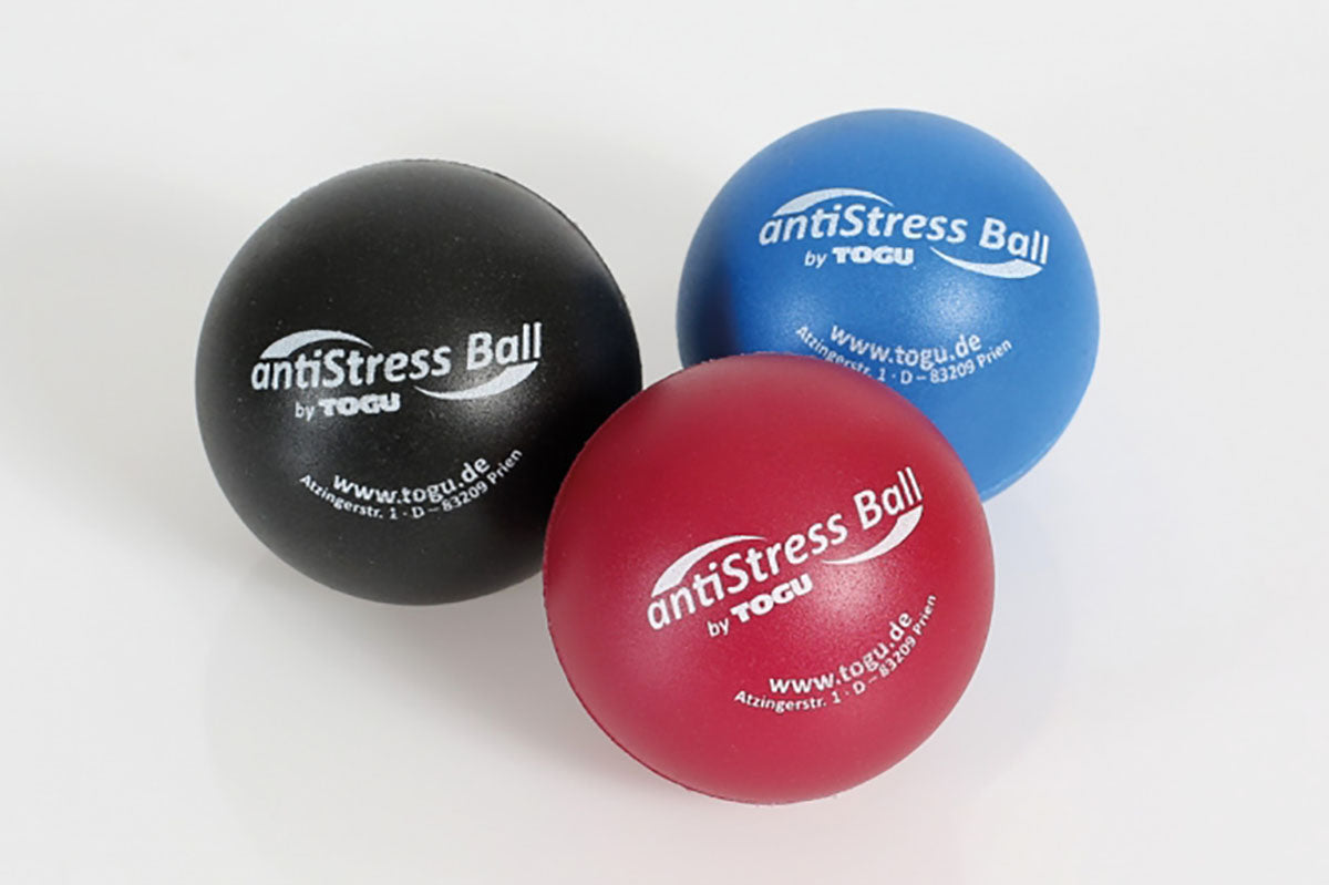 Togu Anti-Stress balls (12 ea) in display unit, assorted colors