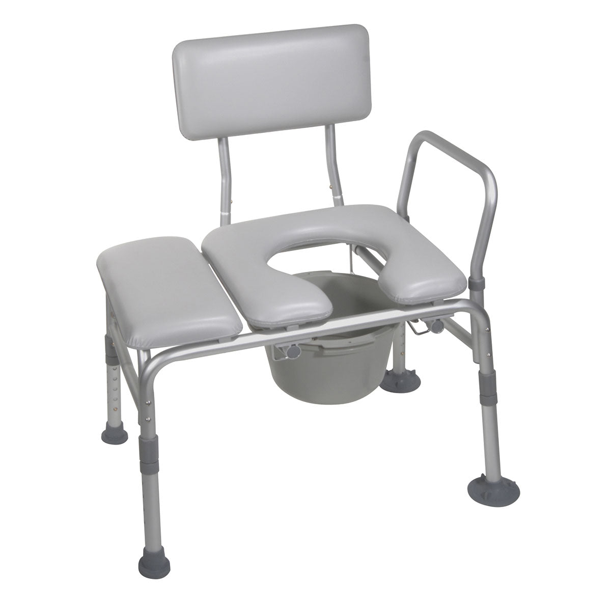 Drive, Padded Seat Transfer Bench with Commode Opening