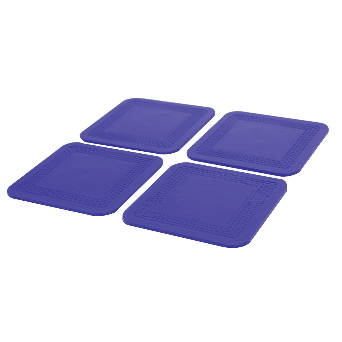 Dycem non-slip square coasters, set of 4, blue